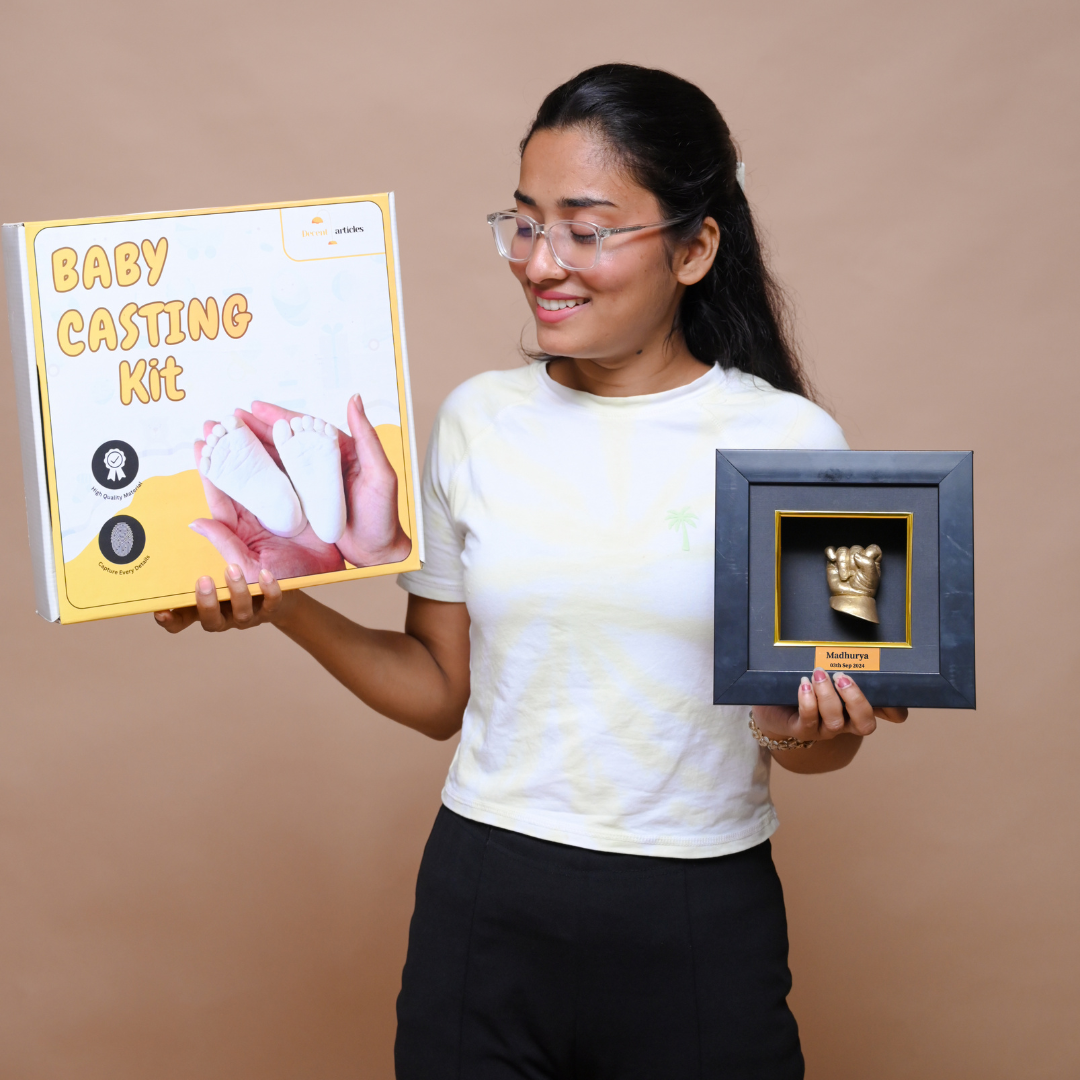 Baby Hand Casting Kit with Frame Box (0-12months).