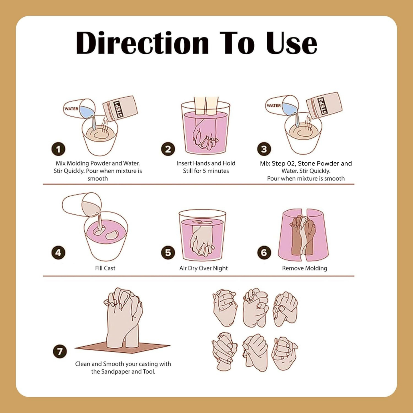 Couple Hand Hold Casting Kit – (Full Kit)