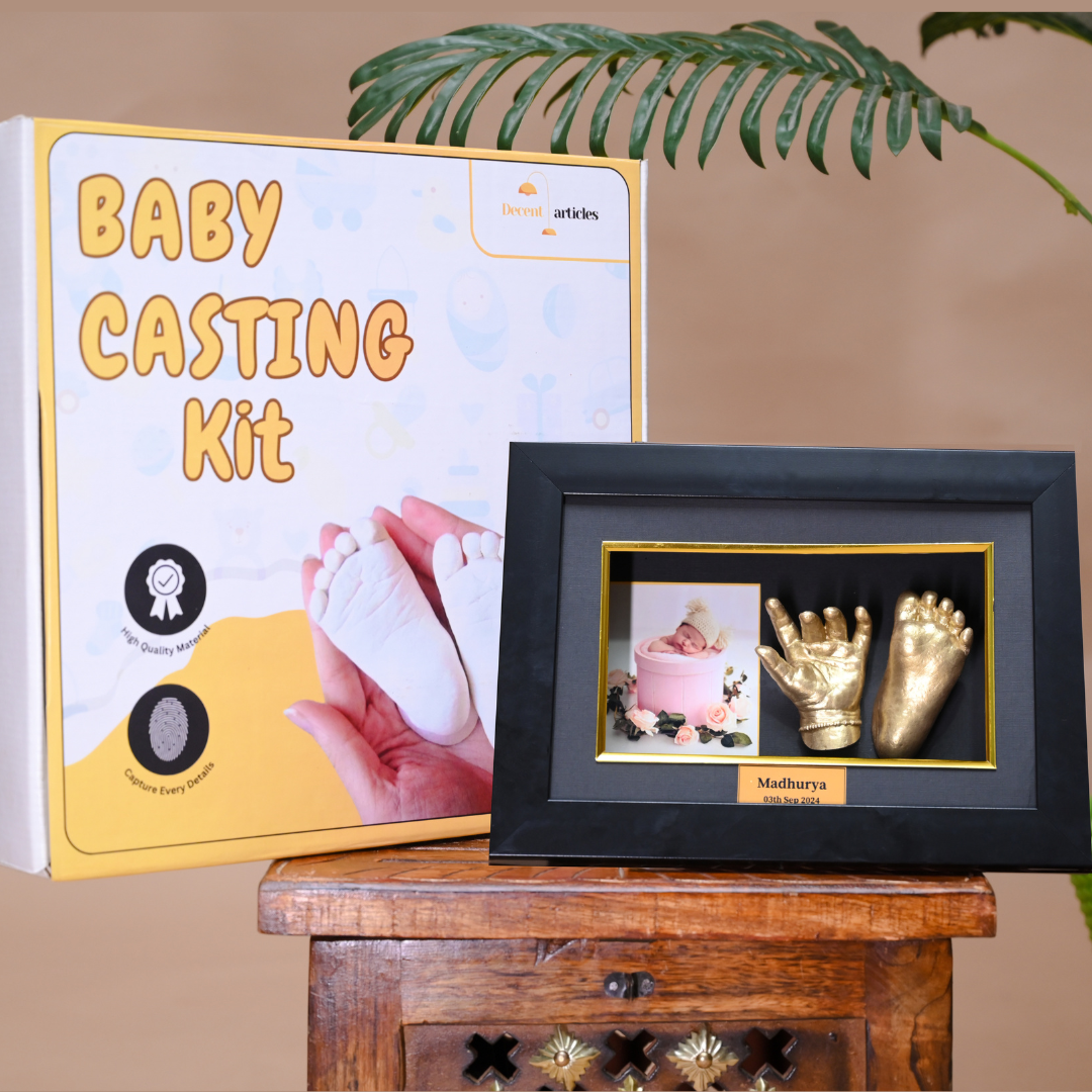 3D Baby Casting Kit with Frame Box (with baby Photo, 0-6 months only).