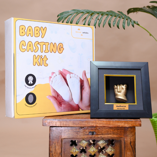 Baby Hand Casting Kit with Frame Box (0-12months).