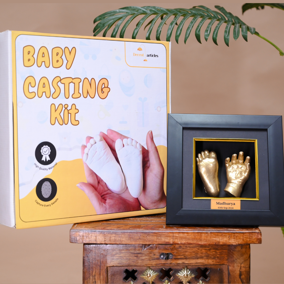 Baby Hand Casting Kit with Frame Box (0-12months).